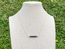 Load image into Gallery viewer, Four In A Row (Black) Gold-Filled Necklace