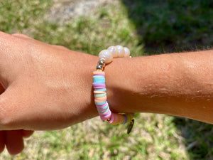 Pearl Meets Color Beaded Bracelet