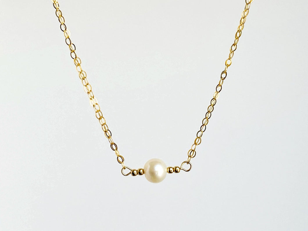 Uptown Pearl Gold-Filled Necklace