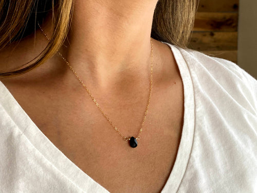 Expect The Onyx-Pected Gold-Filled Necklace