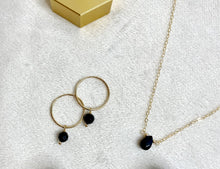 Load image into Gallery viewer, Expect The Onyx-Pected Gold-Filled Necklace