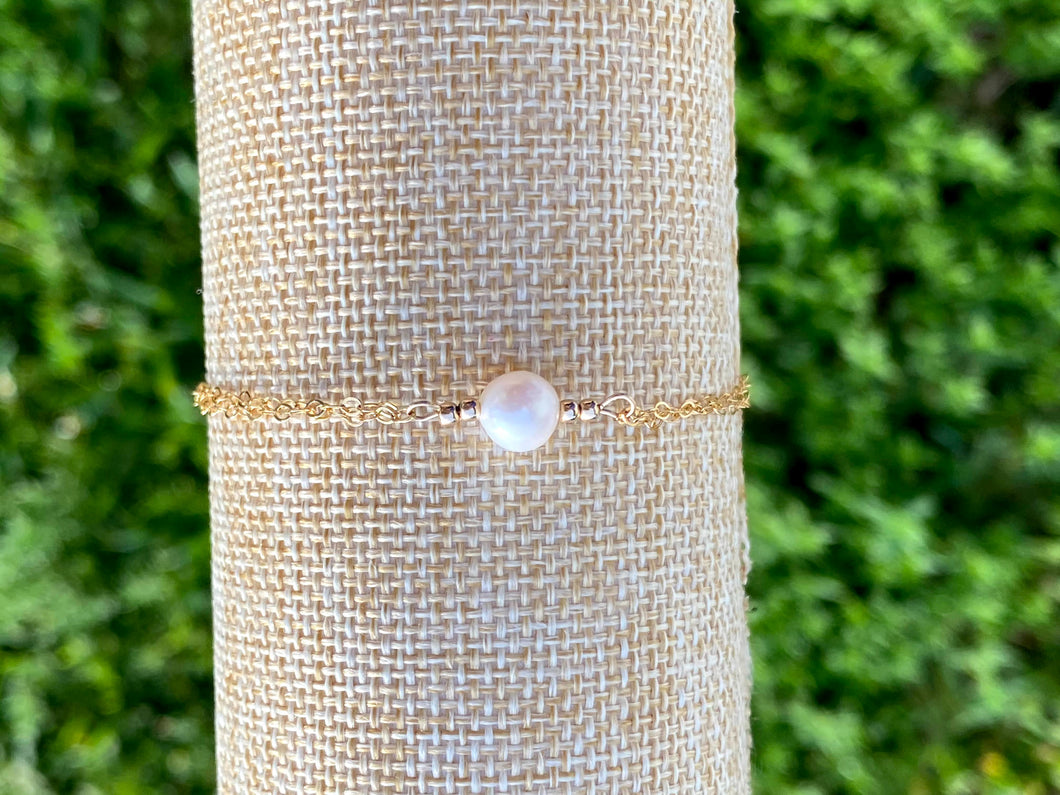 Uptown Pearl Gold-Filled Bracelet