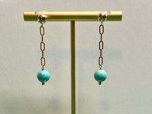 Load image into Gallery viewer, I Feel Pretty Blue Gold-Filled Earrings