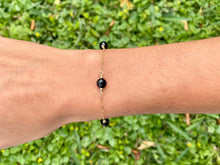 Load image into Gallery viewer, Expect The Onyx-Pected Gold-Filled Bracelet