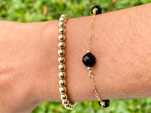 Load image into Gallery viewer, Expect The Onyx-Pected Gold-Filled Bracelet