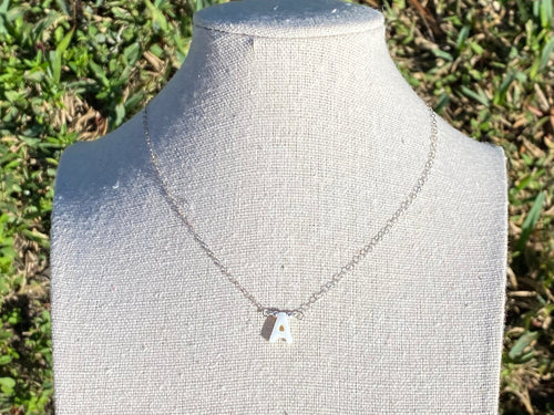 Just a Simple Letter Sterling Silver Necklace