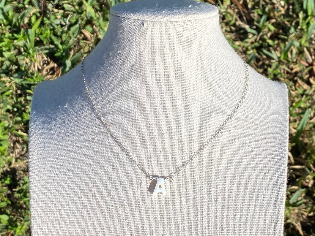 Just a Simple Letter Sterling Silver Necklace